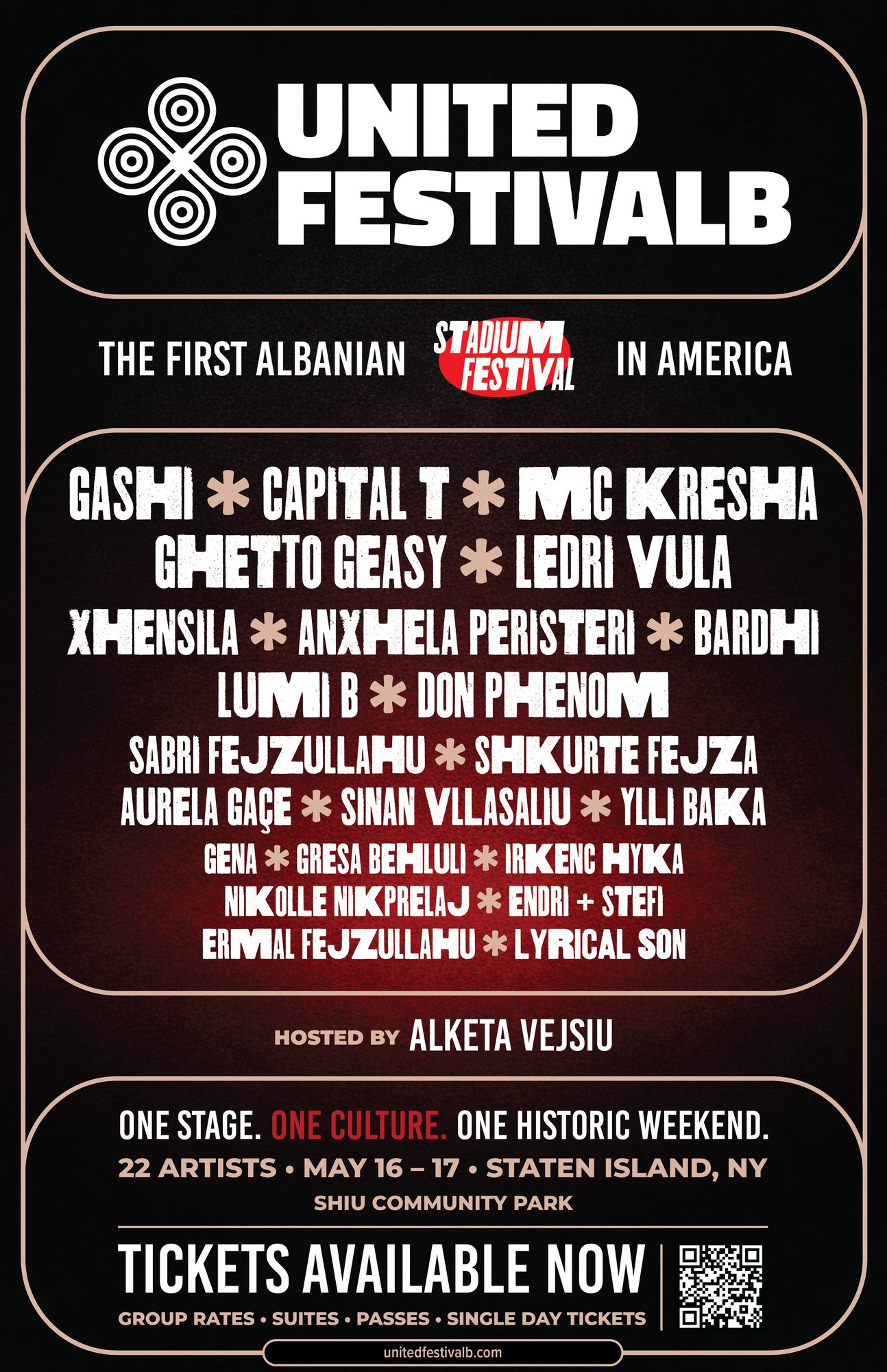 United FestivALB 22-artist lineup poster